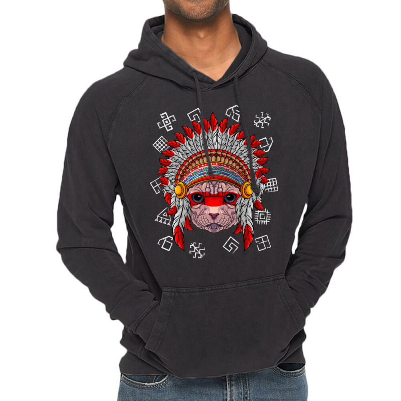 Indigenous Sphynx T  Shirt Indigenous Sphynx Native American Cat India Vintage Hoodie by candlegoodwill | Artistshot