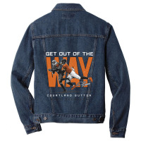 Courtland Sutton Get Out Of The Way Men Denim Jacket | Artistshot