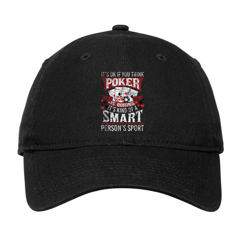 Funny Poker Smart Sport Distressed Texas Hold Em Card Game Adjustable Cap by tahanemosi | Artistshot