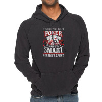 Funny Poker Smart Sport Distressed Texas Hold Em Card Game Vintage Hoodie | Artistshot