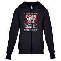 Funny Poker Smart Sport Distressed Texas Hold Em Card Game Youth Zipper Hoodie | Artistshot