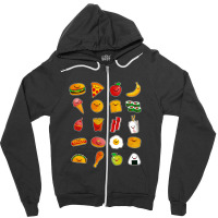 Happy Food Zipper Hoodie | Artistshot