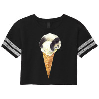 Panda On A Vanilla Ice Cream Cone T  Shirt Panda Cone Ice Cream T  Shi Scorecard Crop Tee | Artistshot