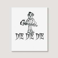 Die Die Die Halloween Costume Word Design T Shirt Portrait Canvas Print | Artistshot