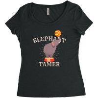 Elephant Tamer Funny Circus Ringmaster Carnival Women's Triblend Scoop T-shirt | Artistshot