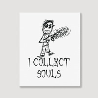 I Collect Souls Halloween Costume Word Design T Shirt Portrait Canvas Print | Artistshot