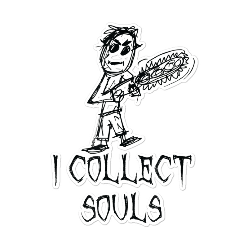 I Collect Souls Halloween Costume Word Design T Shirt Sticker | Artistshot