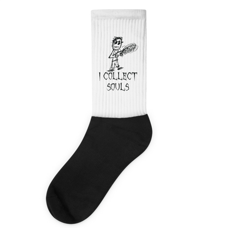 I Collect Souls Halloween Costume Word Design T Shirt Socks | Artistshot