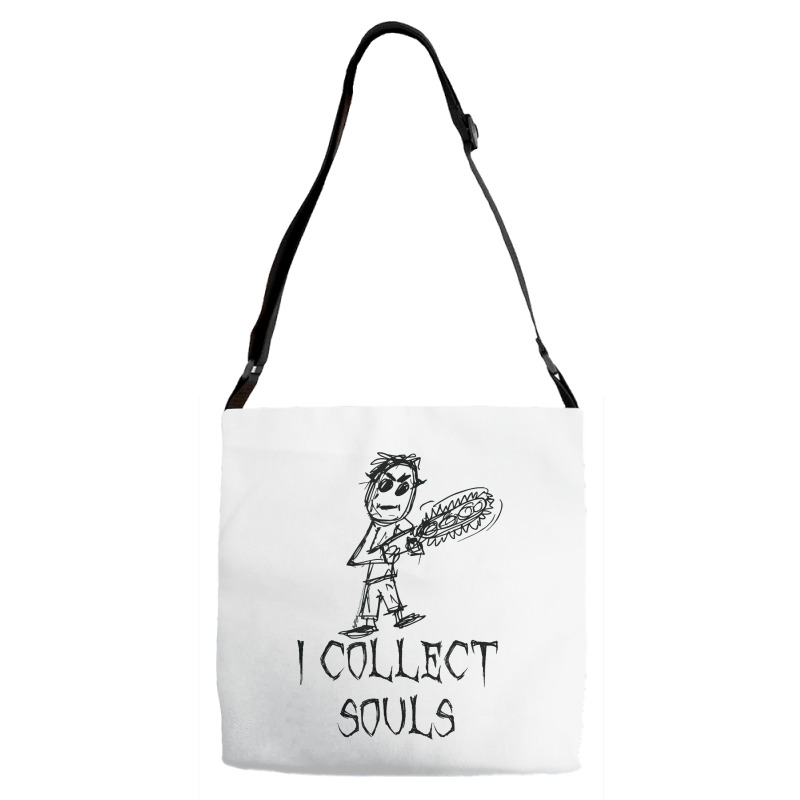 I Collect Souls Halloween Costume Word Design T Shirt Adjustable Strap Totes | Artistshot