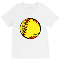 People's Republic Of Burlington Softball V-neck Tee | Artistshot