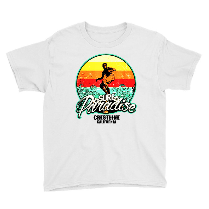 Crestline Surf Paradise Youth Tee by althubich | Artistshot