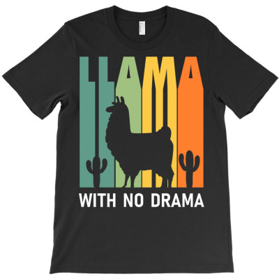 Cute Llama With No Drama T-shirt Designed By Bariteau Hannah