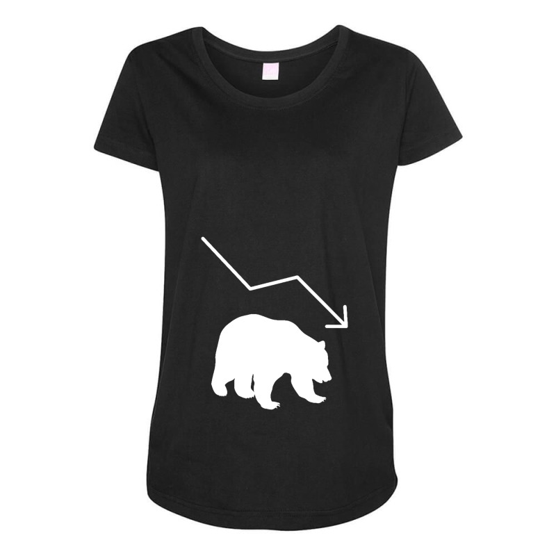 Bear Market Maternity Scoop Neck T-shirt by daniellepaine | Artistshot