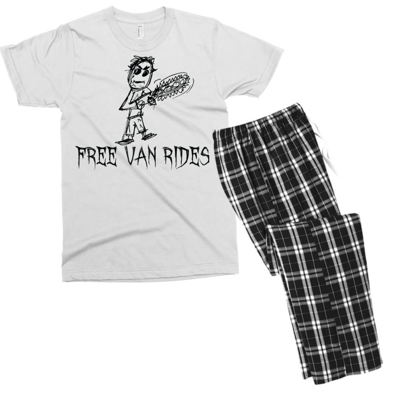 Free Van Rides Halloween Costume Word Design T Shirt Men's T-shirt Pajama Set | Artistshot