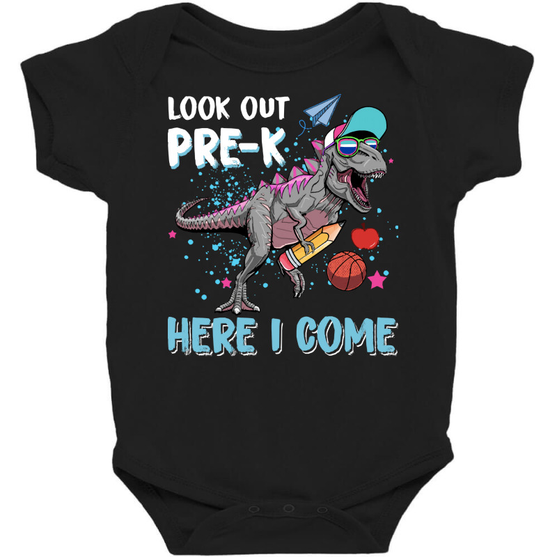 Look Out Pre K Here I Come T  Shirt Look Out Pre K Here I Come Back To Baby Bodysuit by candlegoodwill | Artistshot