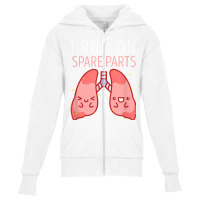 I Run On Spare Parts Lung Love Organ Donation Vintage T Shirt Youth Zipper Hoodie | Artistshot