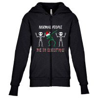 Normal People Me In Christmas For Dark Youth Zipper Hoodie | Artistshot