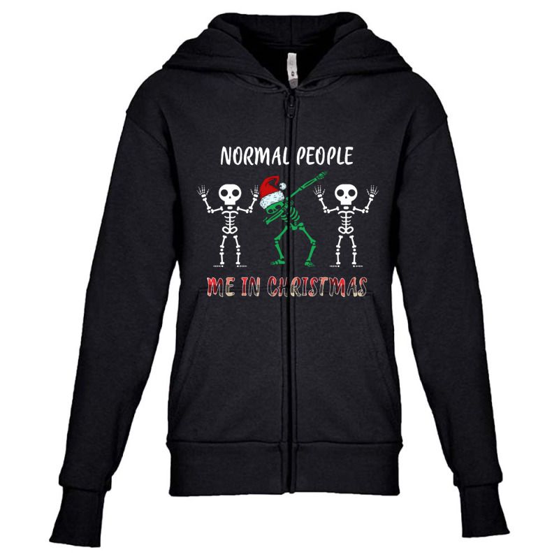 Normal People Me In Christmas For Dark Youth Zipper Hoodie by nbobatiga | Artistshot