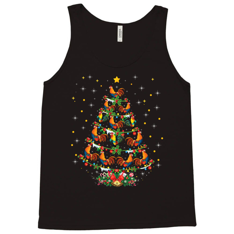 Chicken Roster Chicken Lover Xmas Roster Christmas Tree 25 Hen Chick Tank Top by permad | Artistshot