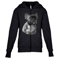 Bulldog With Sideburns T Shirtbulldog With Sideburns T Shirt Youth Zipper Hoodie | Artistshot