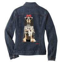 English Springer Spaniel Mom Retro Mothers Day Ladies Denim Jacket | Artistshot