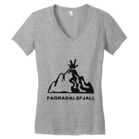 Fagradalsfjall Mountain Volcano Iceland 2021 Women's V-neck T-shirt | Artistshot