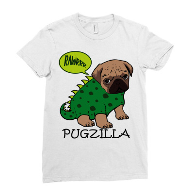 Edge Brewing Pugzilla Ladies Fitted T-shirt Designed By Ninakuky