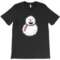 Snowman With Pink Polka Dots Scarf T-shirt | Artistshot