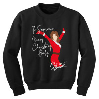 Mariah Carey Merry Christmas Baby White Youth Sweatshirt | Artistshot