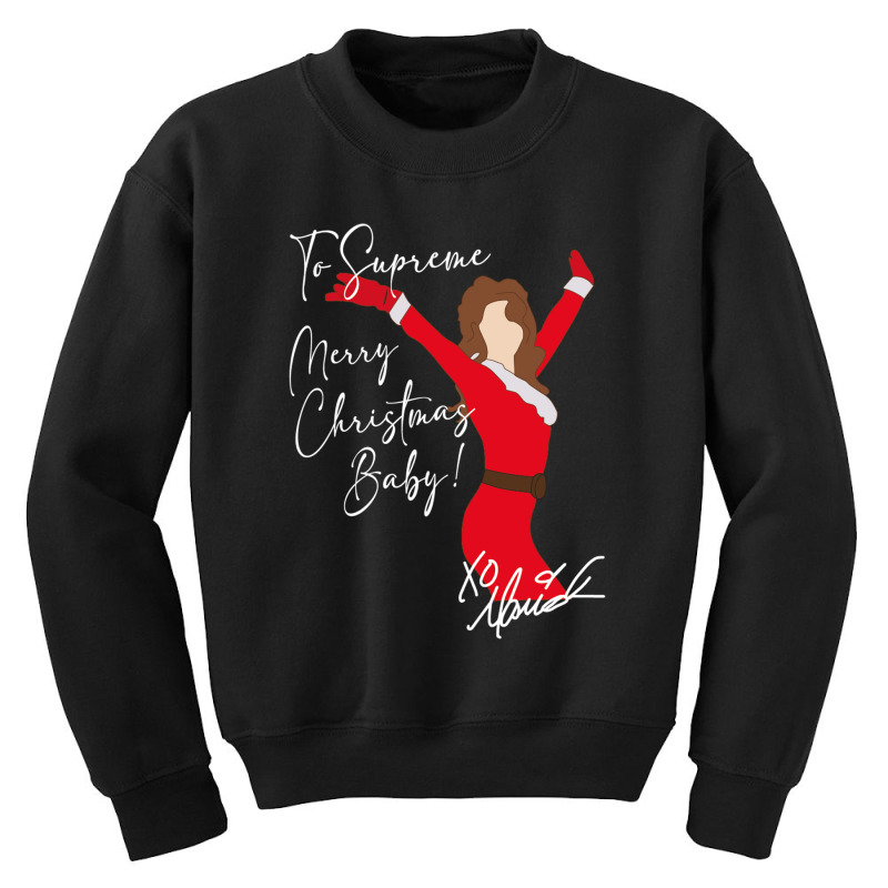 Mariah Carey Merry Christmas Baby White Youth Sweatshirt by coşkun | Artistshot