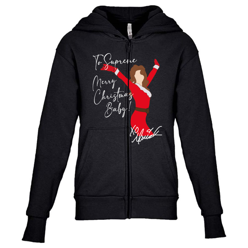 Mariah Carey Merry Christmas Baby White Youth Zipper Hoodie by coşkun | Artistshot