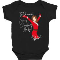 Mariah Carey Merry Christmas Baby White Baby Bodysuit | Artistshot