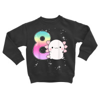 Axolotl Axolotl 8th Birthday Girl Salamander Kawaii Axolotl Eight Toddler Sweatshirt | Artistshot