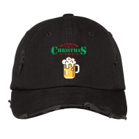 All I Want For Christmas Is Beer Vintage Cap | Artistshot