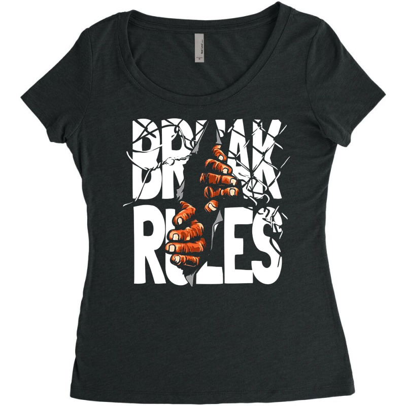 #break Rules Women's Triblend Scoop T-shirt | Artistshot