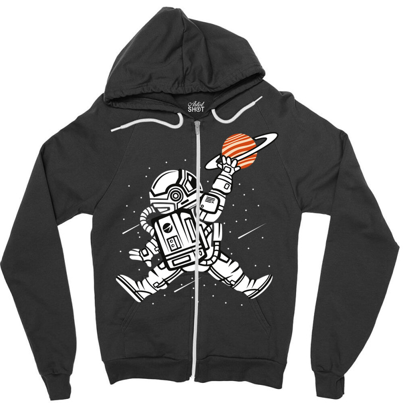 Astronaut In Outer Space Zipper Hoodie | Artistshot