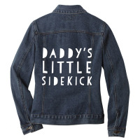 Father's Day  For Kid Boys And Girls Daddys Sidekick Ladies Denim Jacket | Artistshot