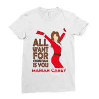 Mariah Carey All Want For Chrıstmas Is You Merry Christmas Ladies Fitted T-shirt | Artistshot