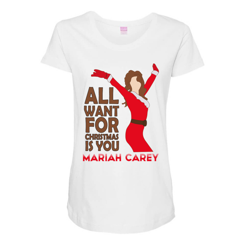 Mariah Carey All Want For Chrıstmas Is You Merry Christmas Maternity Scoop Neck T-shirt by coşkun | Artistshot