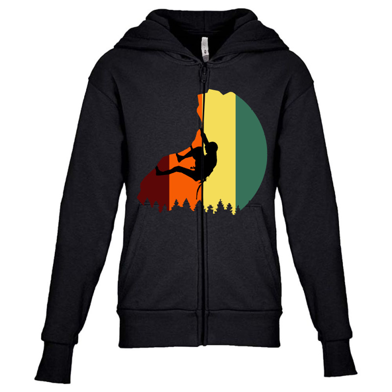 Boulder Mountaineer Climber Youth Zipper Hoodie | Artistshot