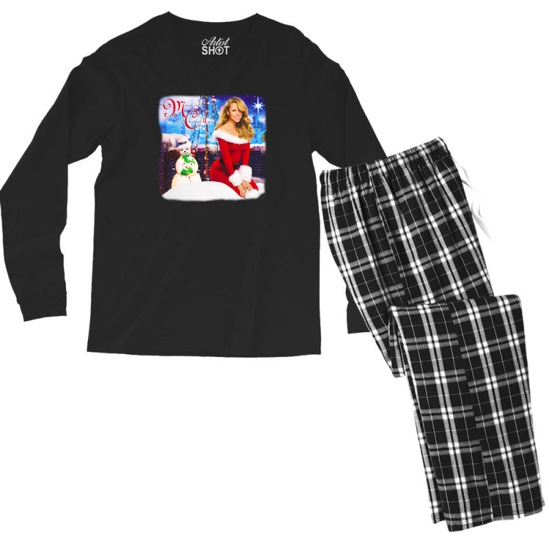 Mariah Carey Merry Christmas Love You Men's Long Sleeve Pajama Set by coşkun | Artistshot