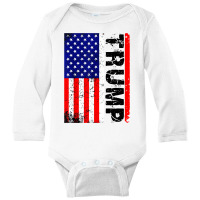 President Donald Trump 2020 Vintage Long Sleeve Baby Bodysuit | Artistshot