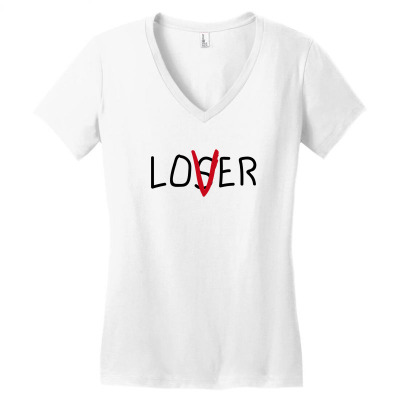 Loser Lover Women's V-neck T-shirt Designed By Akin