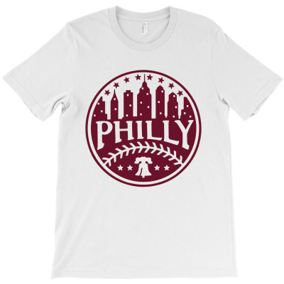 Philadelphia Baseball City Skyline Philly T-shirt Designed By Juliarman Eka Putra