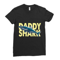 Shark Daddy Shark Hammerhead Megalodon Retro Vintage Ladies Fitted T-shirt | Artistshot