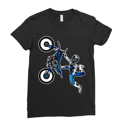 Freestyle Motocross Ladies Fitted T-shirt Designed By Cute Aleyza