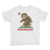 California Republic Bigfoot Flag Sasquatch Squatch Funny T Shirt Youth Tee | Artistshot