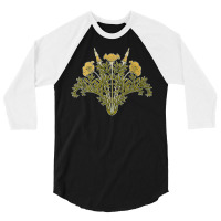 Californian Poppy Botanical Flower California Poppy Vintage Premium T 3/4 Sleeve Shirt | Artistshot