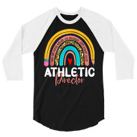 Athletic Director Leopard Rainbow Back To School Sport Coach T Shirt 3/4 Sleeve Shirt | Artistshot