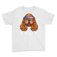 Cocker Spaniel Sunglasses American Usa Flag 4th Of July T Shirt Youth Tee | Artistshot